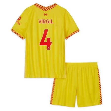 Camisola Liverpool Virgil van Dijk 4 Criança Equipamento 3ª 2021-22